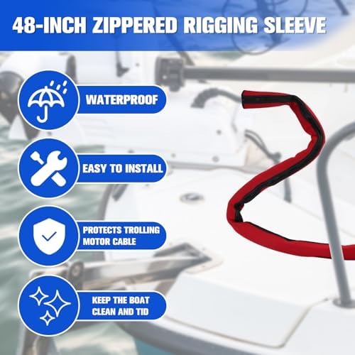 48inch Neoprene Trolling Motor Cable Sleeve 2'' Dia Cable Organizer - Image 6