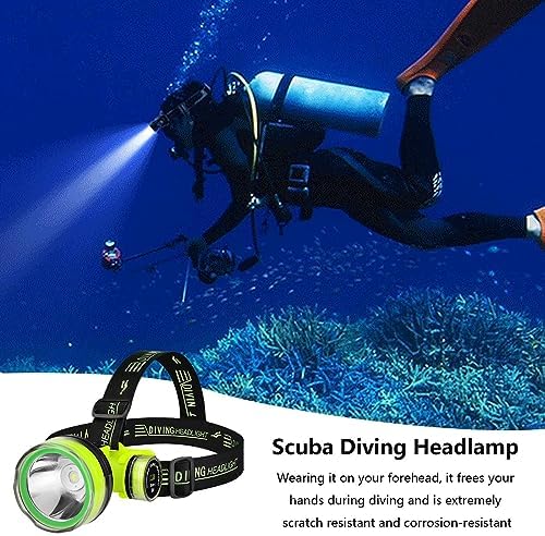 LED Head Lamps, Waterproof Bright LED Diving Flashlight, 2 Light Modes Scuba Diving Headlight, Rechargeable Forehead Scuba Diving Light, Submersible Dive Light Perfect for -sea Diving Adventures - Image 2