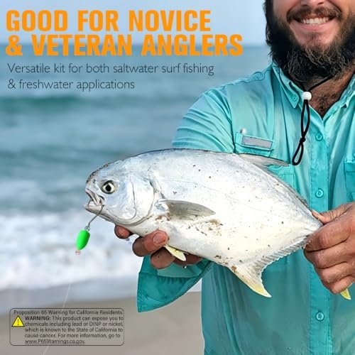 Dovesun 220/104/80/60/54/52/42pcs Pompano Rig Floats for Surf Fishing Foam Bobbers for Fishing Fly Fishing Bobbers Floats Bright Color Kit/Round/Cylindrical/Heart/Bullet/Pill/Spin Shape - Image 5