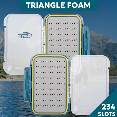 SF Double Sided Waterproof Fly Box With Clear Lid Easy Grip Foam L 1Pcs - Image 4