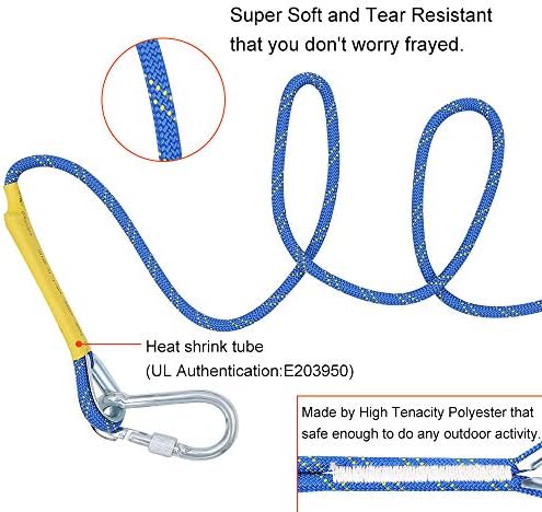 X XBEN Outdoor Climbing Rope 10M(32ft) 20M(64ft) 30M(96ft) 50M(160ft) 70M(230ft) 152M(500FT) 352M(1000FT) Static Rock Climbing Rope for Escape Rope Ice Climbing Equipment Fire Rescue Parachute - Image 5