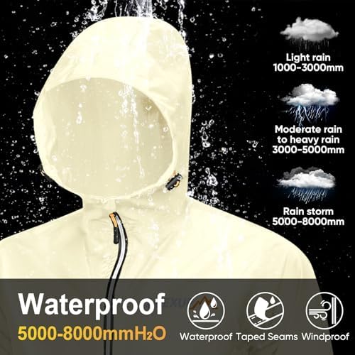 APEXUP Packable Rain Jacket Men Waterproof Lightweight Raincoat with Hood - Image 3