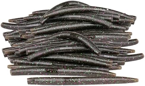 Soft Fishing Worm 100PCS, 3/4/5/6" Mega Value Pack Senko Style Soft Lures for Bass, Plastic Worm Stick Baits, Multicolor, Cost-Effective Fishing Gift by PROBITE