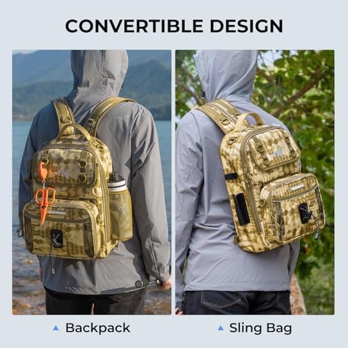 KastKing BaitSpace Fishing Sling Bag, Fishing Backpack with Rod Holder - Image 2