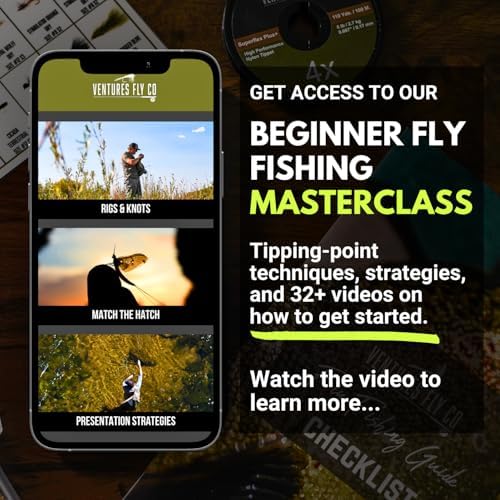 Ventures Fly Co. | Starter Packages | 23 Fly Fishing Accessories Complete Gear Combo | Perfect Beginner Kit | Includes Rod, Reel, Line, Flies, Leader, Tippet, Forceps, Nipper, Floatant & Net - Image 5
