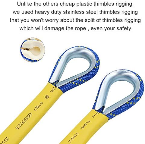 X XBEN Outdoor Climbing Rope 10M(32ft) 20M(64ft) 30M(96ft) 50M(160ft) 70M(230ft) 152M(500FT) 352M(1000FT) Static Rock Climbing Rope for Escape Rope Ice Climbing Equipment Fire Rescue Parachute - Image 4