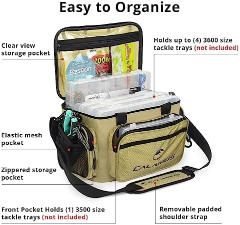 Calamus TB61 Fishing Tackle Bag, Fishing Gear, Gifts for Angler, Khaki - Image 2