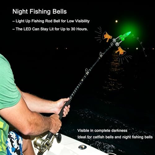 Fishing Bells with Lights, 30 Pcs Combo Set for Night Fishing Alarms - Image 5