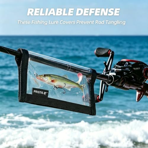 4 Pack Fishing Lure Wraps, 7.5 Inch Clear PVC Hook Covers, Durable Tackle Storage Organizer for Saltwater & Freshwater Fishing Gear - Image 5
