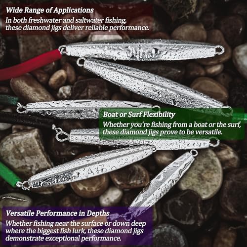 Diamond Jigs Saltwater Fishing Lures for Striped bass, Tuna - Image 3