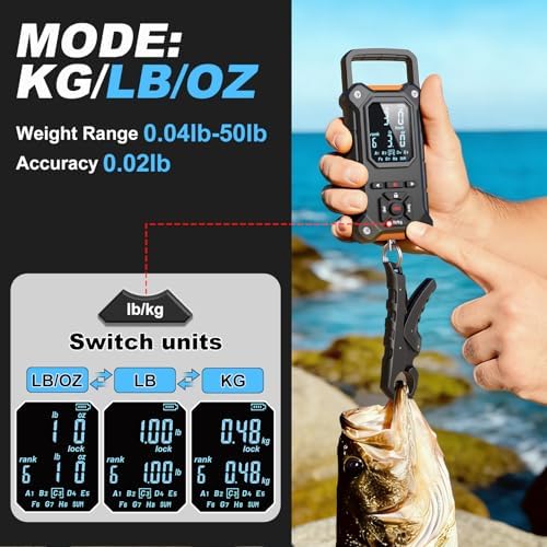 8-Slot Digital Fishing Scale with Lip Gripper & Auto-Rank Memory - Image 4