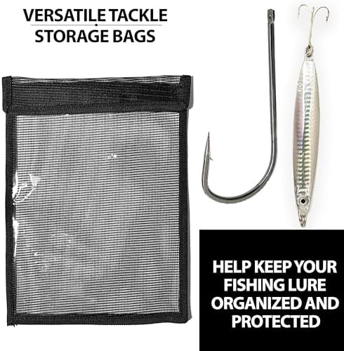 Sanhu Trolling Lure Bags Single Pouch, 12 x 9 Inches, Black Color, 5 Pcs - Image 3