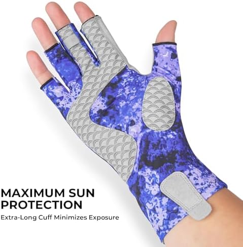 KastKing La Sal UPF50+ Fingerless Fishing Gloves, Men and Women - Image 5