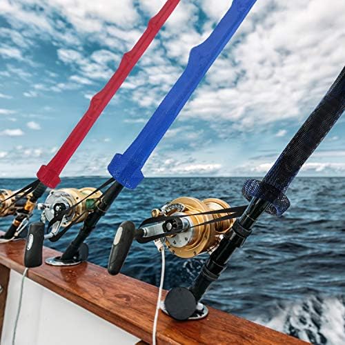 Fishing Rod Cover - 4 Pack Rod Sleeve Socks with Lanyard for Fly, Spinning, Casting, Sea Fishing - Image 7