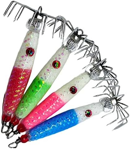 Squid Jig Weighted jigs Handmade 30mm Wide Hook Made in USA 3/8,1/2,3/4oz Premium Quality by Handmade
