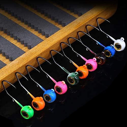 Crappie Jig Heads Kit With Underspin Spinner Blade, Lures and Jigs for Fishing - 30 & 50 Pack, 1/8, 1/16, 1/32 oz - Image 5