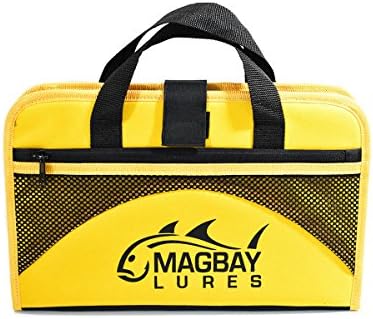 MagBay Lures Jig Bag, Fishing Jig Storage - 25 Pocket (Yellow) by MagBayLures