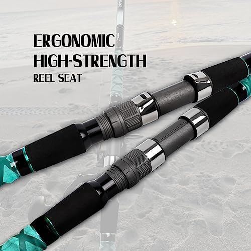 Fiblink Surf Fishing Rod Portable Travel Surf Spinning Rod 2 Piece/3 Piece/4 Piece Carbon Fiber Saltwater Fishing Rod 9'/10'/12'/13'/15' - Image 5