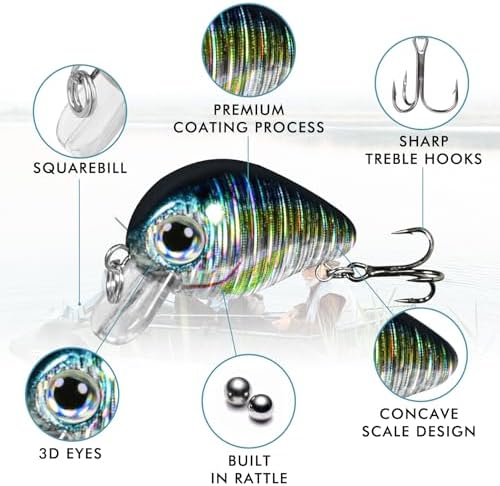 TRUSCEND Swimmax Easy Catch Fishing Lures with BKK Hooks, Wiggling, Vibrating, Rattling and Gurgling for More Bites, Heavy-Duty Dyneema Fiber Jointed Swimbaits for Bass, Trout, Crappie, Walleye, Pike - Image 3