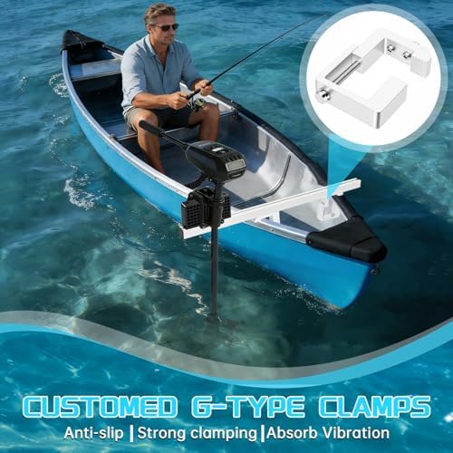 Canoe Trolling Motor Mount Bracket & Fishing Accessories Mount Platform for Canoe (Single Bracket(C-Type Fixtures Installation)) - Image 3