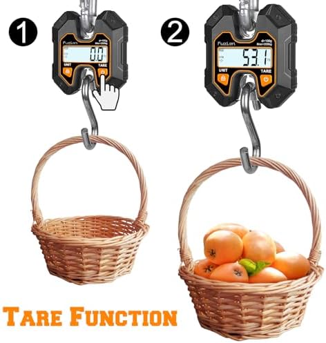 Fuzion Hanging Scale 440lb/200kg, Mini Crane Scale, Snap-Fit Lifting Ring - Image 6