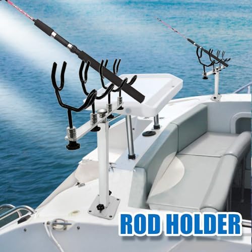 Crappie Fishing Pole Holder Aluminum Fishing Rod Holder PVC Coated Fishing Rod Bracket Sure Grip Pole Support for Boat, Ship, Yacht and More, Presents for Fishing Lovers - Image 6