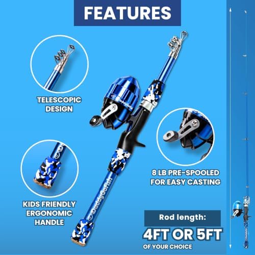 Kids Fishing Pole for Boys, Girls & Youth Age, Toddler Fishing Pole Set Kit - Image 3