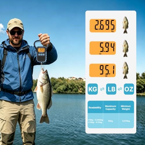 UNWEIGH Fishing Scale with Lip Gripper,Waterproof Hanging Scale,60 in Ruler - Image 5