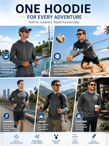 ZITY Men's Lightweight Pullover Hoodie UPF 50+ Fishing Shirts Sweatshirt - Image 2