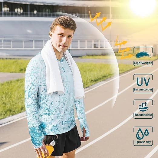 Men's UPF 50+ Sun Protection Hoodie, Long Sleeve Fishing Shirt - Image 4