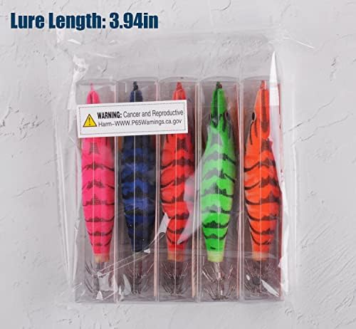 Squid Jig 10pcs Glow in Dark Lures Shrimp Jig Saltwater Squid Lures Bait - Image 6