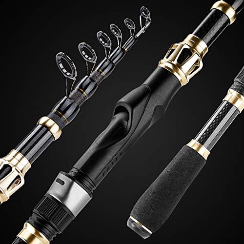 PLUSINNO Fishing Rod and Reel Combo, Telescopic Fishing Pole Kit with Spinning Reel, Tackle Box, Fishing Lures and Travel Carrying Bag, Fishing Gear Gifts for Men - Image 2