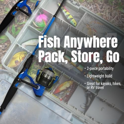 Reaction Tackle 2-Piece IM6 Carbon Fishing Rod and Reel Combo for Bass, Panfish, Trout, and Freshwater Fishing - Image 2