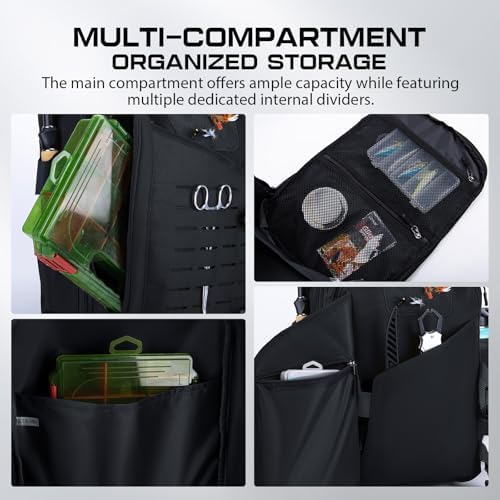 Goture Fishing Kits for Adult,Fishing Pole and Reel Combo, OpenSide Fishing Sling Tackle Storage Bag with 3 Tackle Boxes,Gift for Men - Image 4