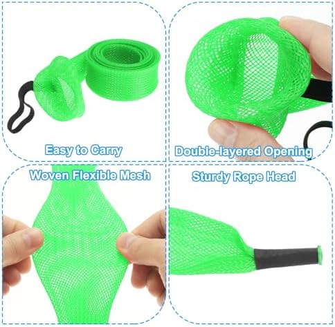 PATIKIL Rod Sock, Fishing Rod Sleeve Cover Braided Mesh Pole Protector Gloves Fishing Tools Pointed End for Spinning Fishing Rod Fly Rod Ice Rod Casting Rod - Image 3