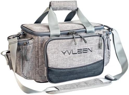 YVLEEN Fishing Tackle Box Bag - Outdoor Large Fishing Tackle Storage Bag - 100% Water-Resistant Polyester Material - Fishing Tackle Bags - Suitable for 3600 Tackle Box by YVLEEN