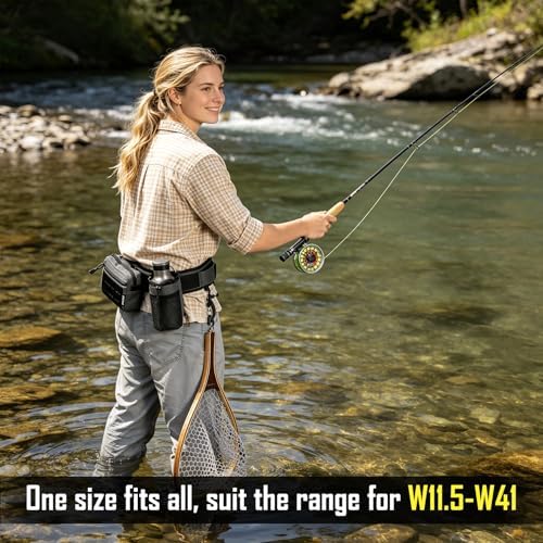 Fishing Wading Belt with Rod Holder & Waist Pack – Adjustable Fishing Belt with Detachable Tackle Bag Fishing Tool Tackle - Image 7