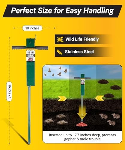 Kaput Big Boy Gopher Probe, 37 Inch - Durable Steel Bait Applicator Tool for Risk-Free & Easy Gopher Control - Heavy Duty Soil Probe & Targeted Rodent Elimination - No Digging Needed - Image 3