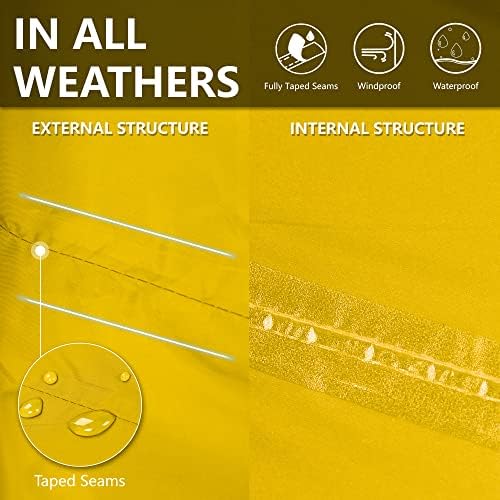 33,000ft Men's Rain Pants, Waterproof Rain Over Pants, Windproof Pants - Image 5