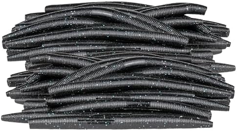 Soft Fishing Worm 100PCS, 3/4/5/6" Mega Value Pack Senko Style Soft Lures for Bass, Plastic Worm Stick Baits, Multicolor, Cost-Effective Fishing Gift by PROBITE