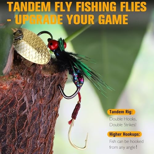 Dovesun Fly Fishing Trout Lures with Fishing Spinner 5PCS/10PCS - Image 2