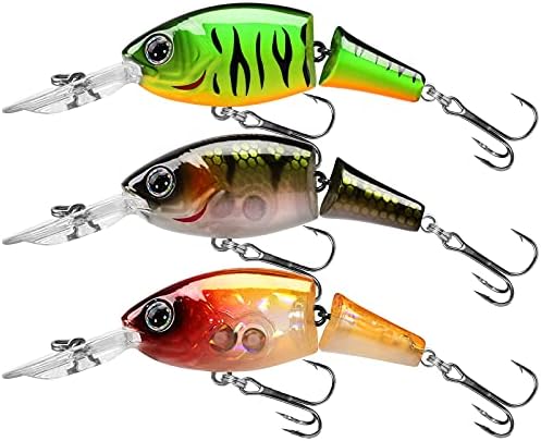 TRUSCEND Swimmax Easy Catch Fishing Lures with BKK Hooks, Wiggling, Vibrating, Rattling and Gurgling for More Bite, Heavy-Duty Dyneema Fiber Jointed Swimbaits for Bass, Trout, Walleye, Crappie, Pike by TRUSCEND