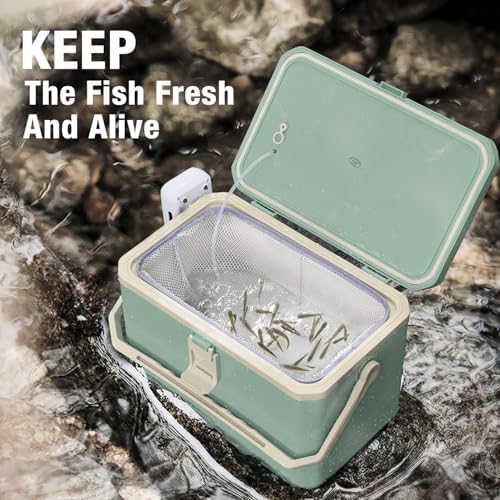 Ghosthorn 11/15QT Cooler Live Bait Bucket with 4000mAh Rechargeable Aerator - Image 2