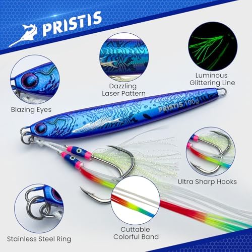 Pristis Angel Wings Vertical Jig, Saltwater Fishing Lure with Sharp Hook - Image 2