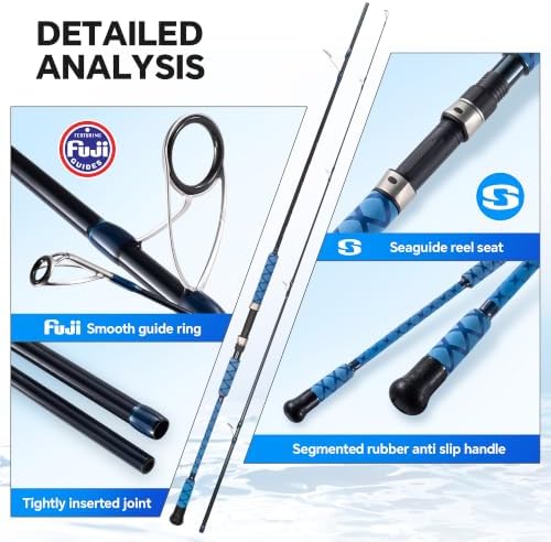 Surf Fishing Rod Carbon Surf Spinning Fishing Rod with Fuji Guide - Image 2