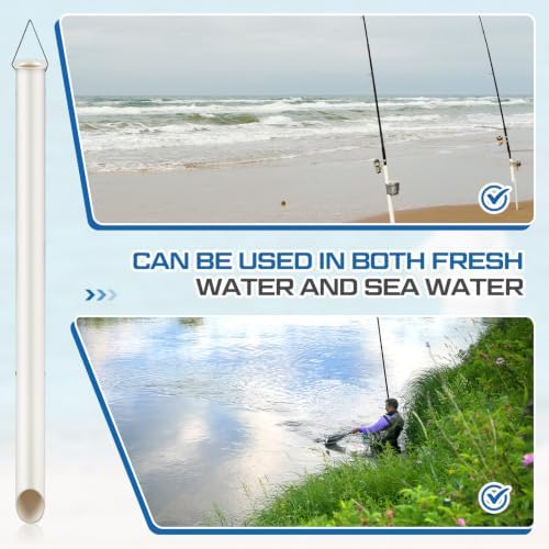 DoubleFill Tubular Sand Spikes for Surf Fishing PVC Surf Shore and Beach Fishing Rod Holder Sand Spike for Beaches, Rivers and Sandy Beaches - Image 4