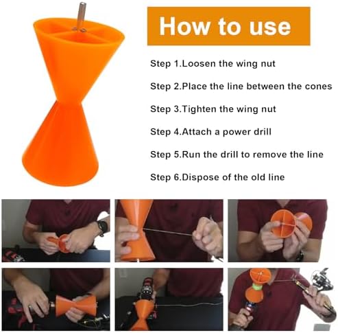 Fishing Line Stripper Spooler,Electric Reel Line Remover Unwinder Tool - Image 3