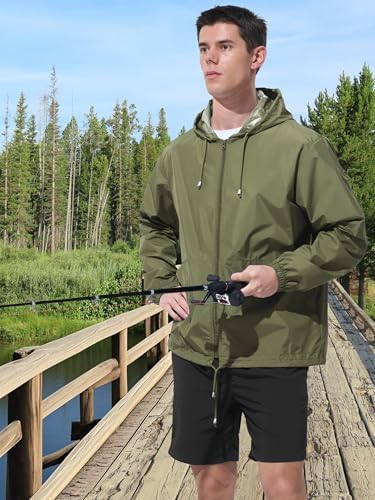 UIQUR Mens Rain Jacket Raincoat Waterproof Windbreaker - Image 3
