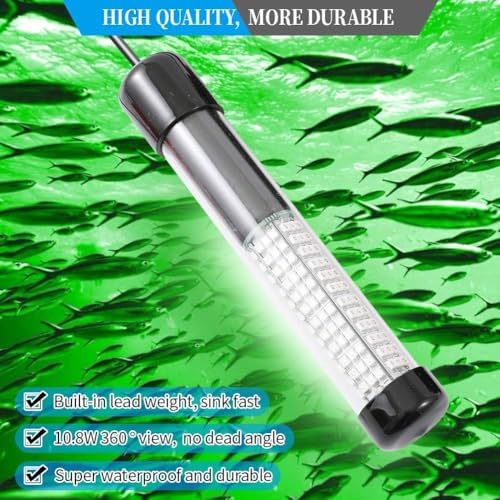 SAMDO IP68 12V LED Underwater Fishing Light 1080 Lumens Fish Attracting Light, Night Fishing Light 10.8W - Image 5