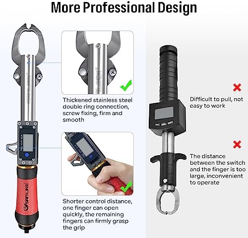 SANLIKE 55LB Digital Fish Gripper Stainless Steel Waterproof Fishing Scale - Image 7